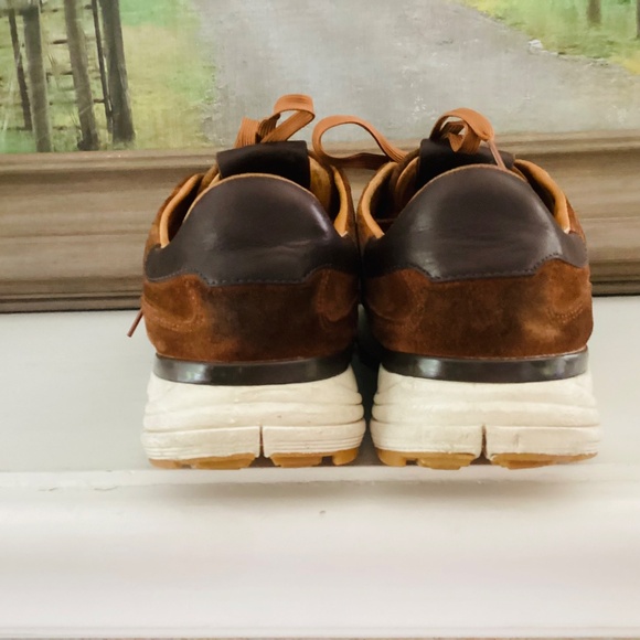 Allen Edmonds Men’s 11 D Canyon Weatherproof Runner Sap Brown Suede Vibram Sole - Picture 8 of 16